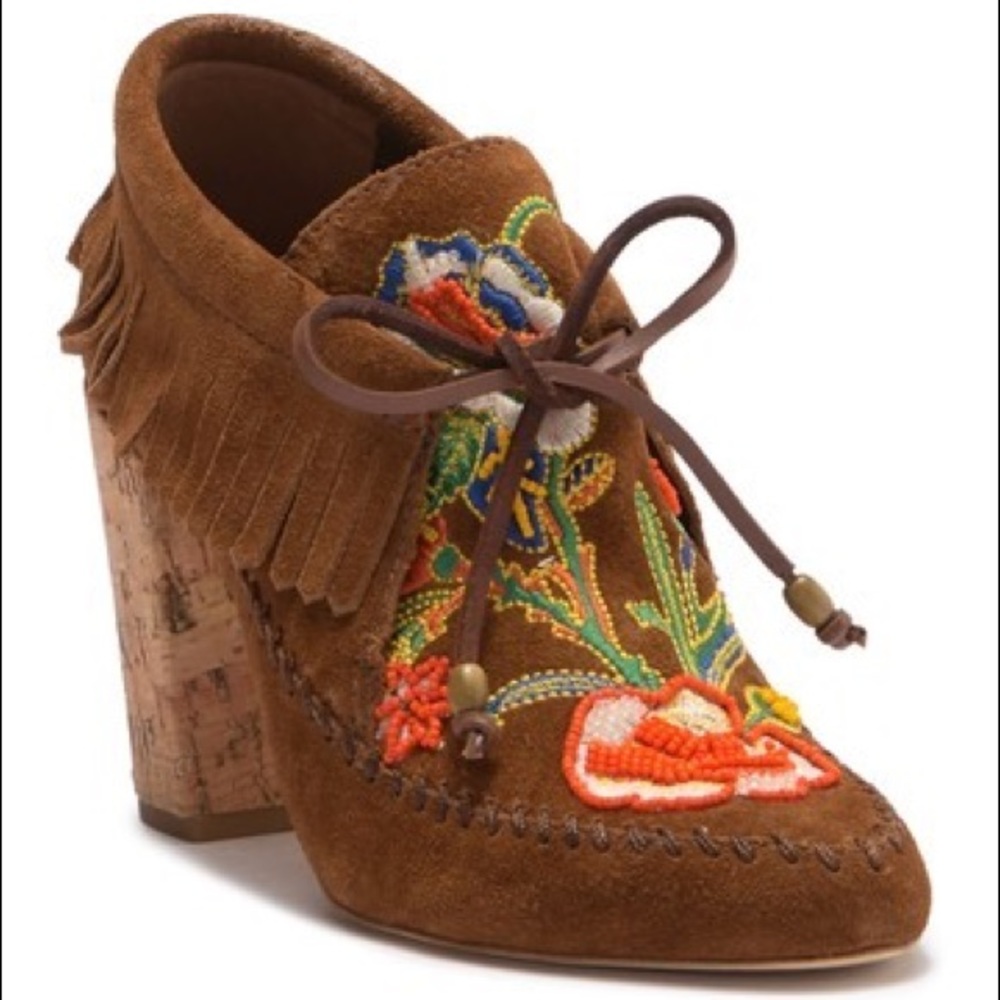 Tory Burch Huntington Fringe Booties Size 7.5 NIB